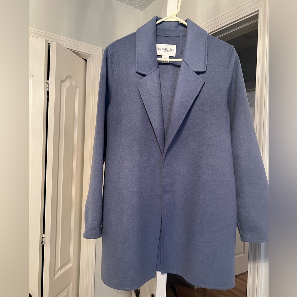 Rachel Zoe Light Blue Trench Coat, New without tag - Picture 3 of 7